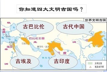 四大文明古国分布图,要图片