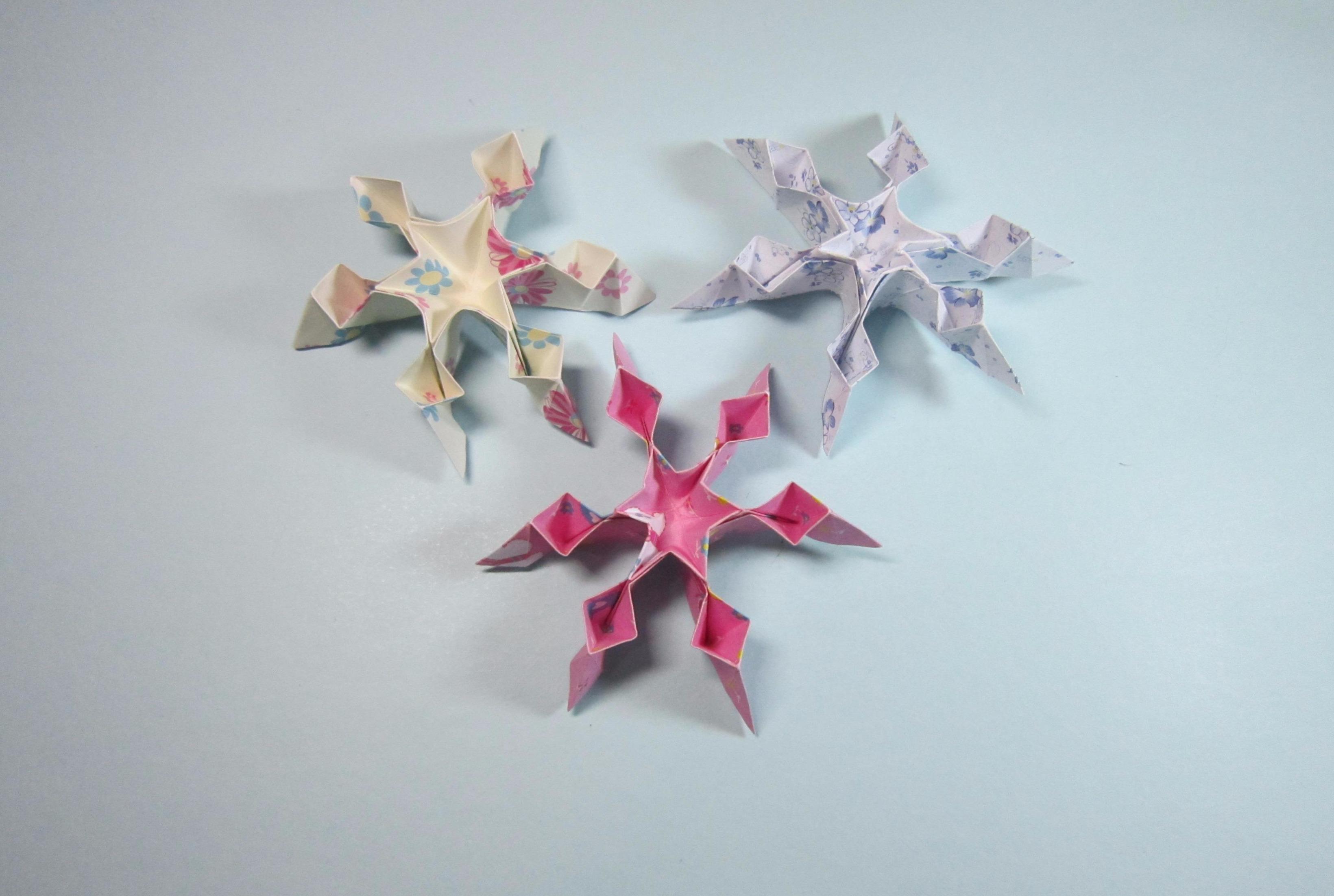视频-儿童手工折纸教程:一张纸就能折出简单又漂亮的立体雪花