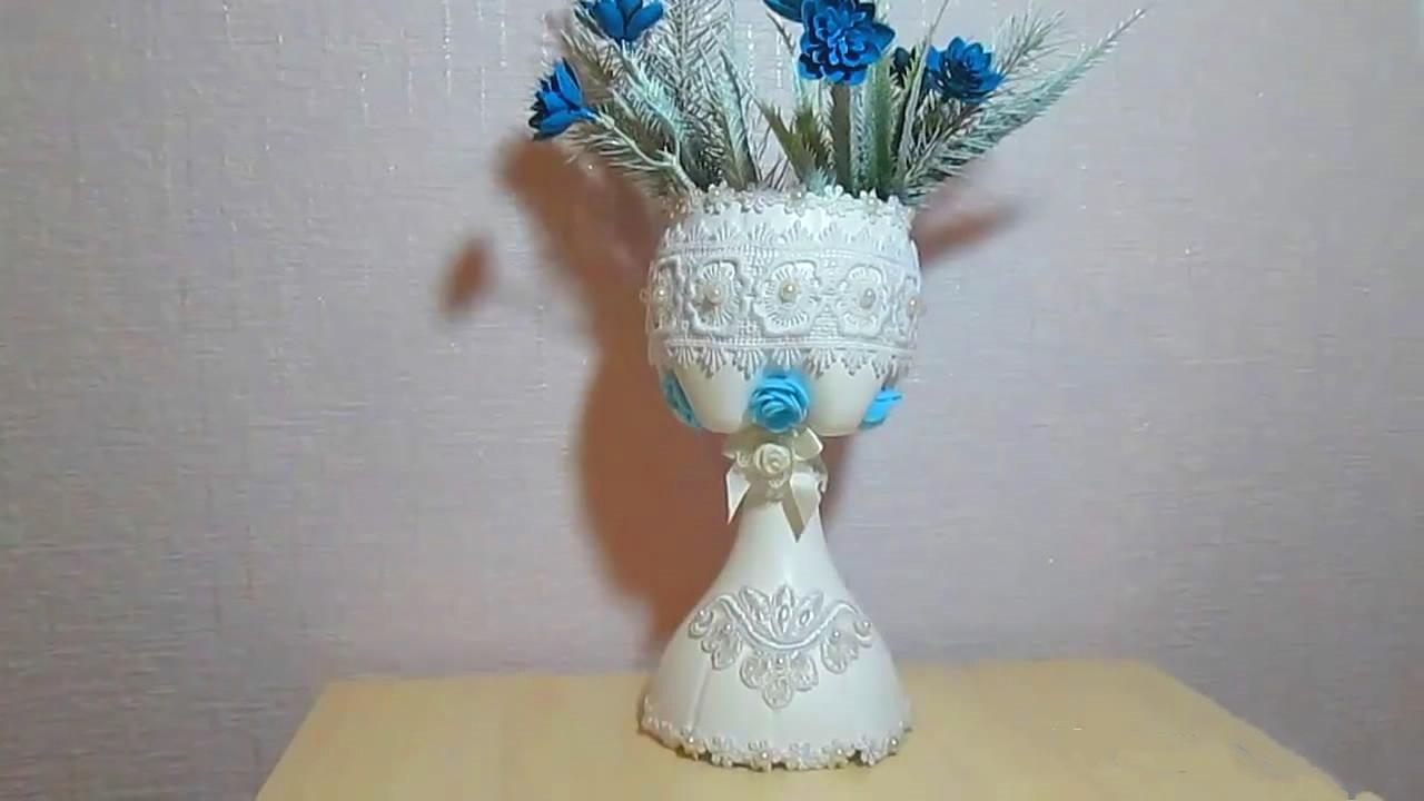手工制作diy,用大塑料瓶制作"精美花瓶"的方法和技巧