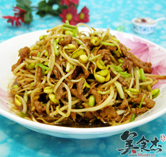 豆芽炒肉丝