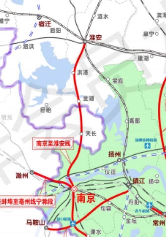 宁淮高铁的线路图