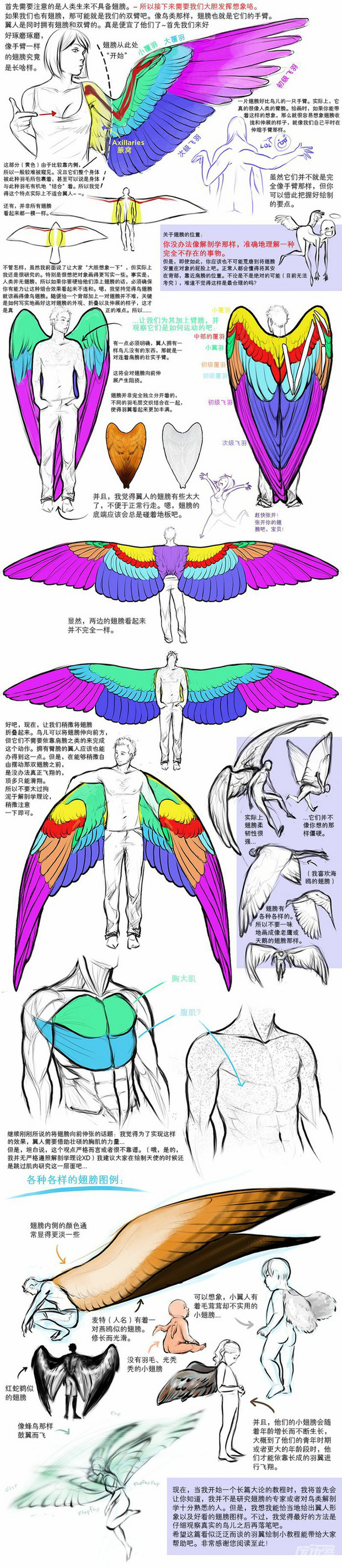 天使的翅膀的画法