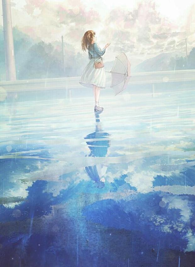 认为只有淋雨,才能表达悲伤.也只有淋雨,才显得忧郁.