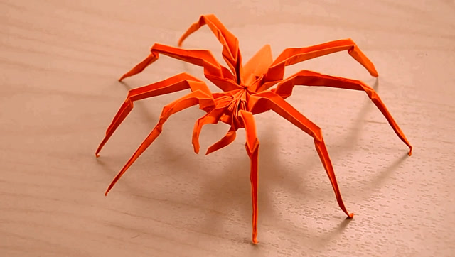 创意diy折纸 折一只蜘蛛 手工制作一只小蜘蛛纸艺作品