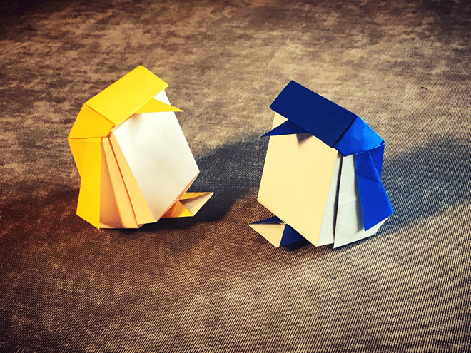 非常的一只企鹅折纸,重点它还是一个盒子哦!
