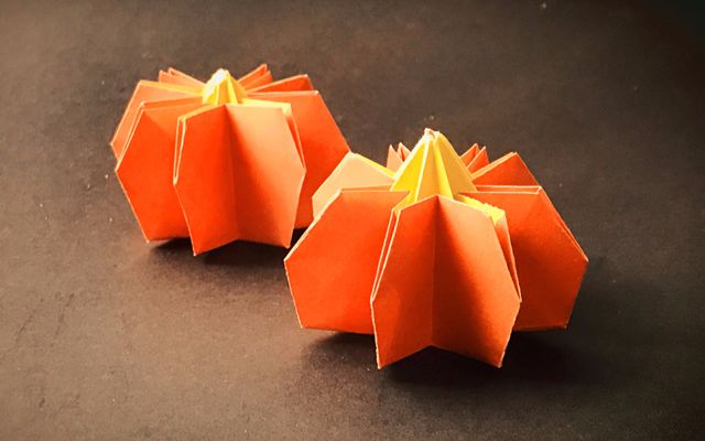 【纸在乎你】万圣节系列折纸 立体的南瓜!