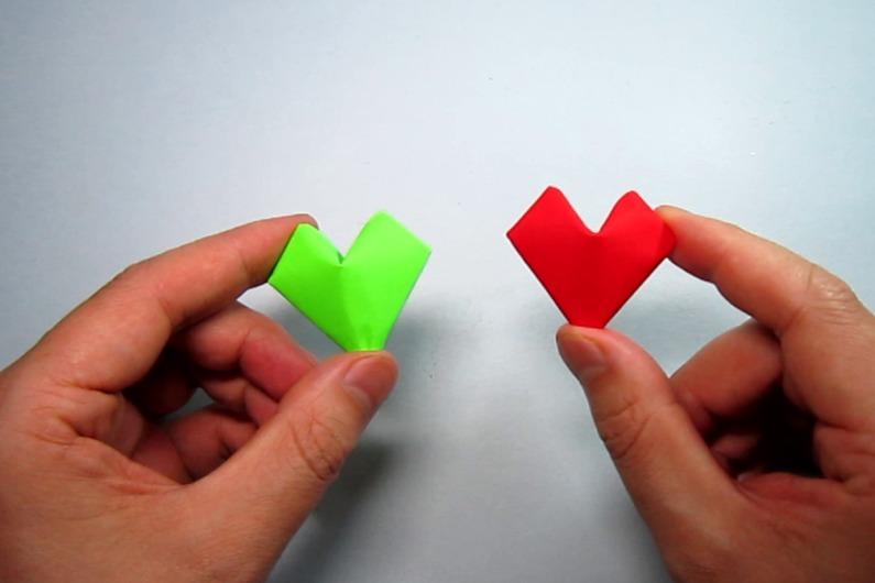 视频:简单易学的爱心折纸,一张纸2分钟折出漂亮的立体爱心