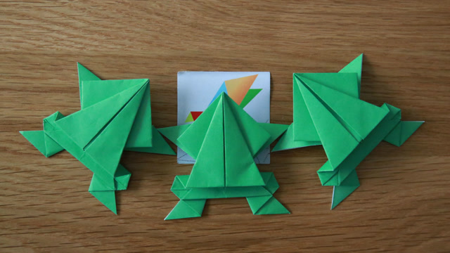 折纸一吹就会跳的纸青蛙