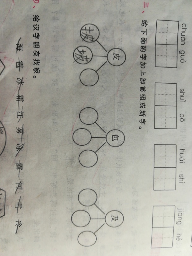 皮可以怎么加部首