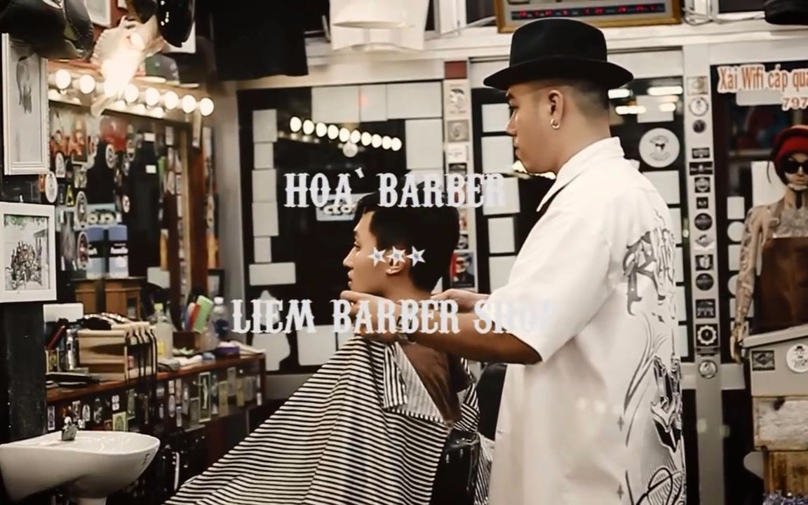 越南复古油头理发店liem  barber shop