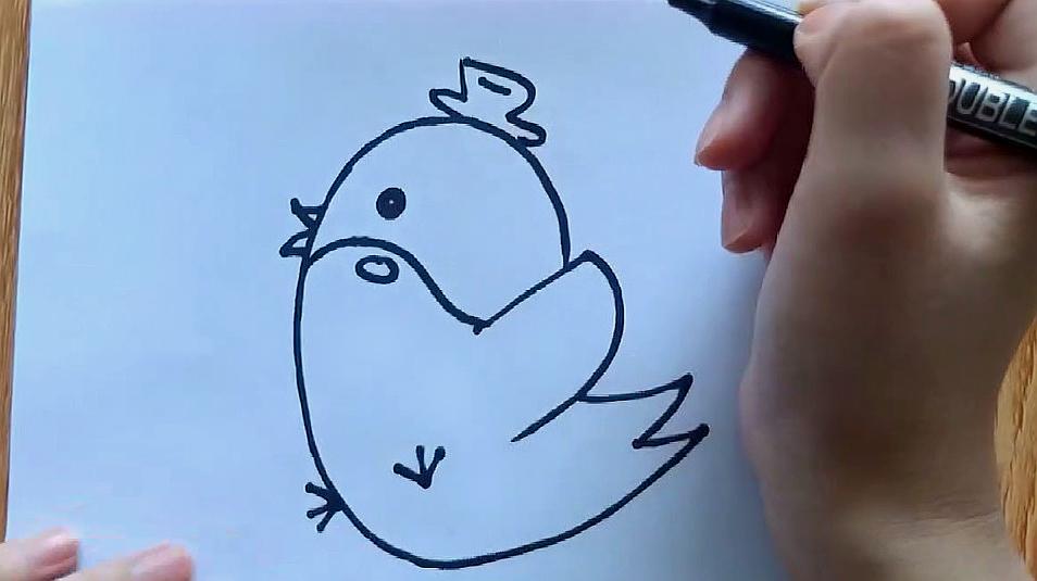 宝宝 学画画基础入门,儿童简笔画教学视频大全,圆 嘟嘟的小燕子