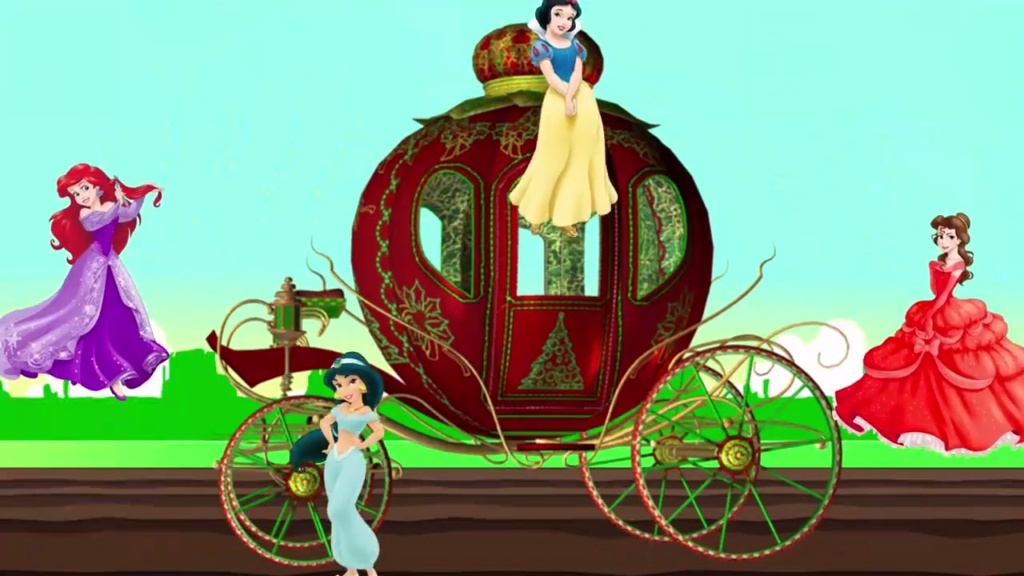 少儿益智动画:白雪公主迪士尼公主找南瓜车