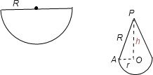 某圆锥体的侧面展开图是半圆,当侧面积是32π时,则该圆锥体的体积是