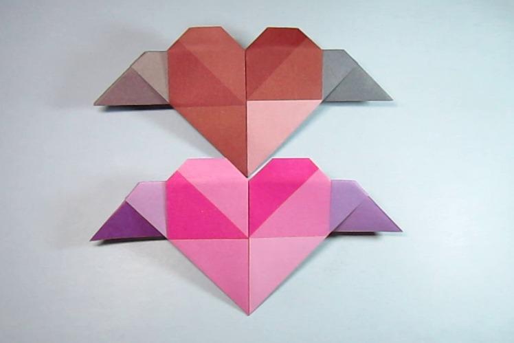 视频:简易手工折纸心形,2分钟一张纸就能折出漂亮带翅膀的爱心