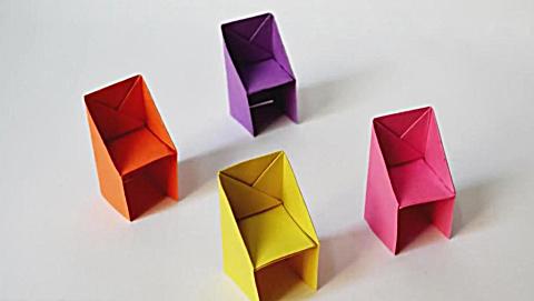 用纸做纸 b>椅子 折纸 /b>椅子 折椅子简单 创意生活手工diy
