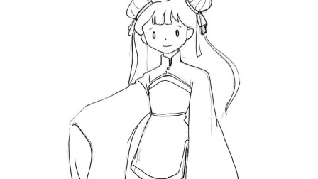 卡通 动漫人物简笔画 漂亮的小仙女