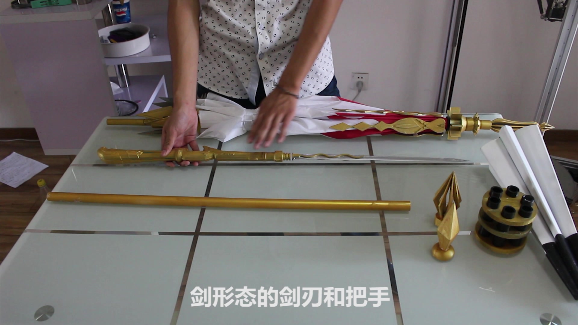 全职高手动画四形态千机伞3d打印制作过程(cos用)