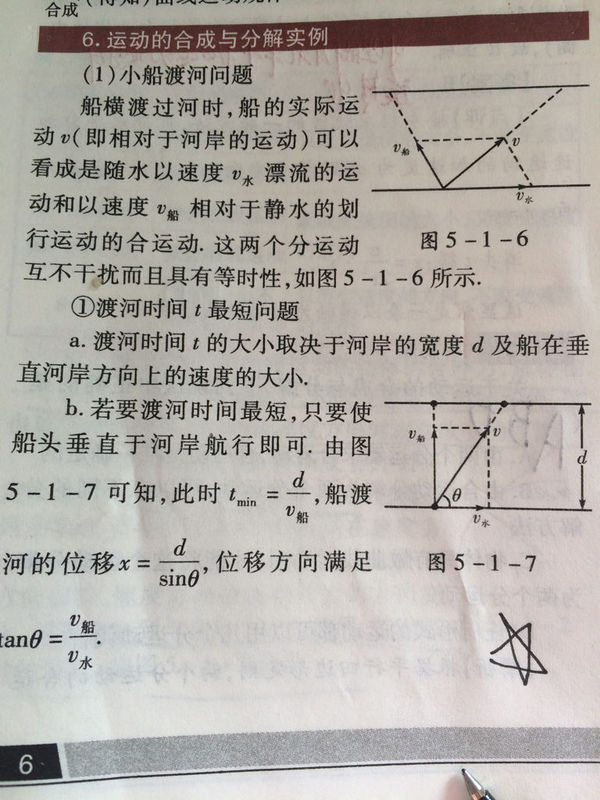 高一物理小船渡河问题为什么船渡河的位移是哪个 我不知道