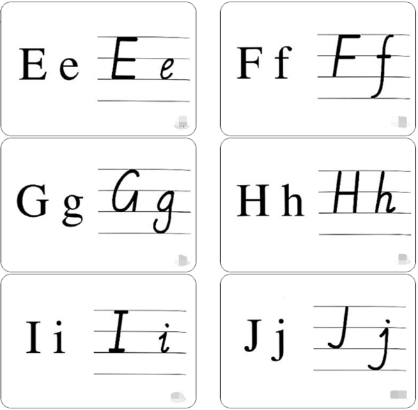 26个英文字母大小写在四线格的正确写法
