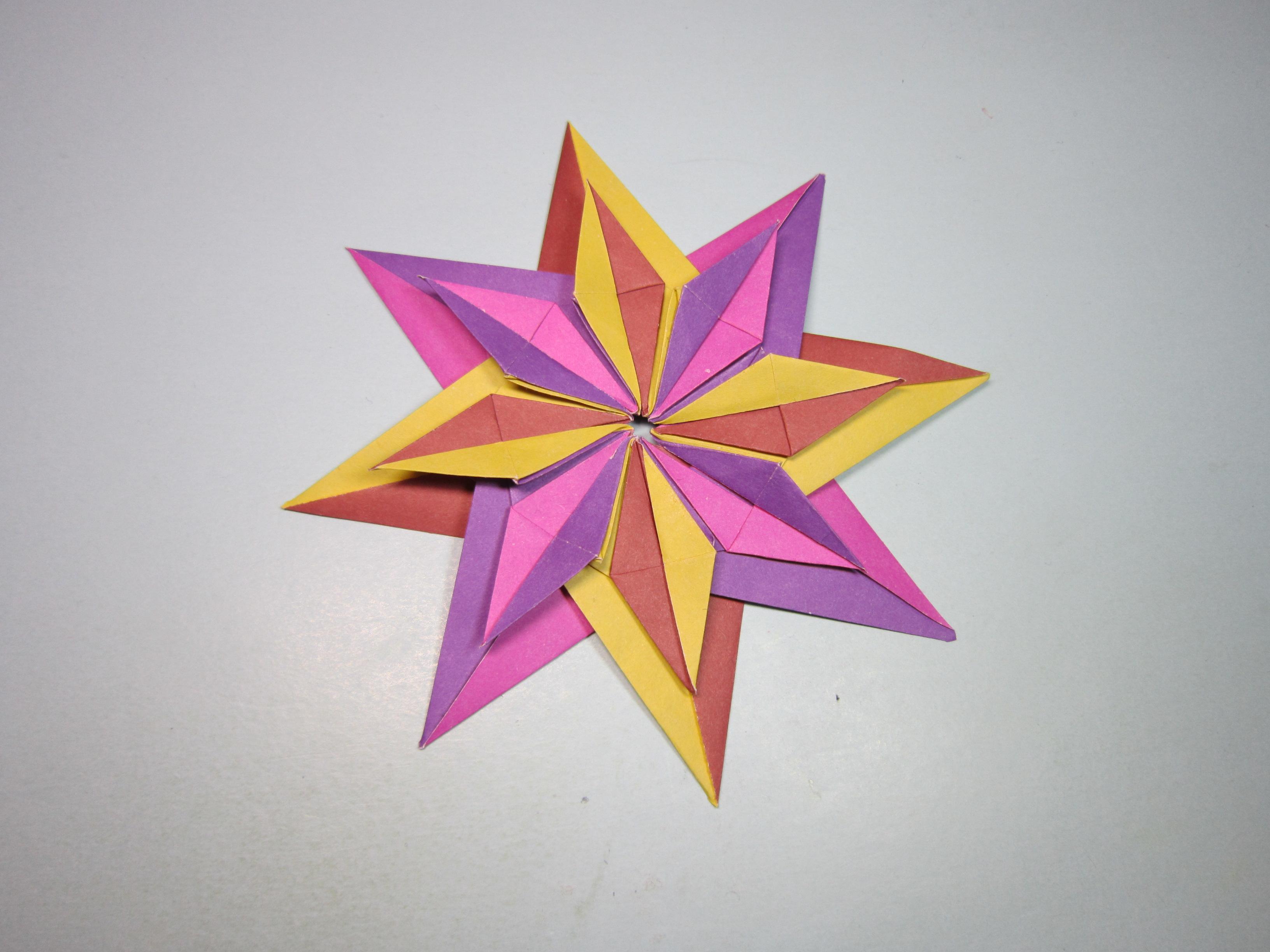 儿童 手工折纸飞镖 简单漂亮八角旋风 飞镖的折法