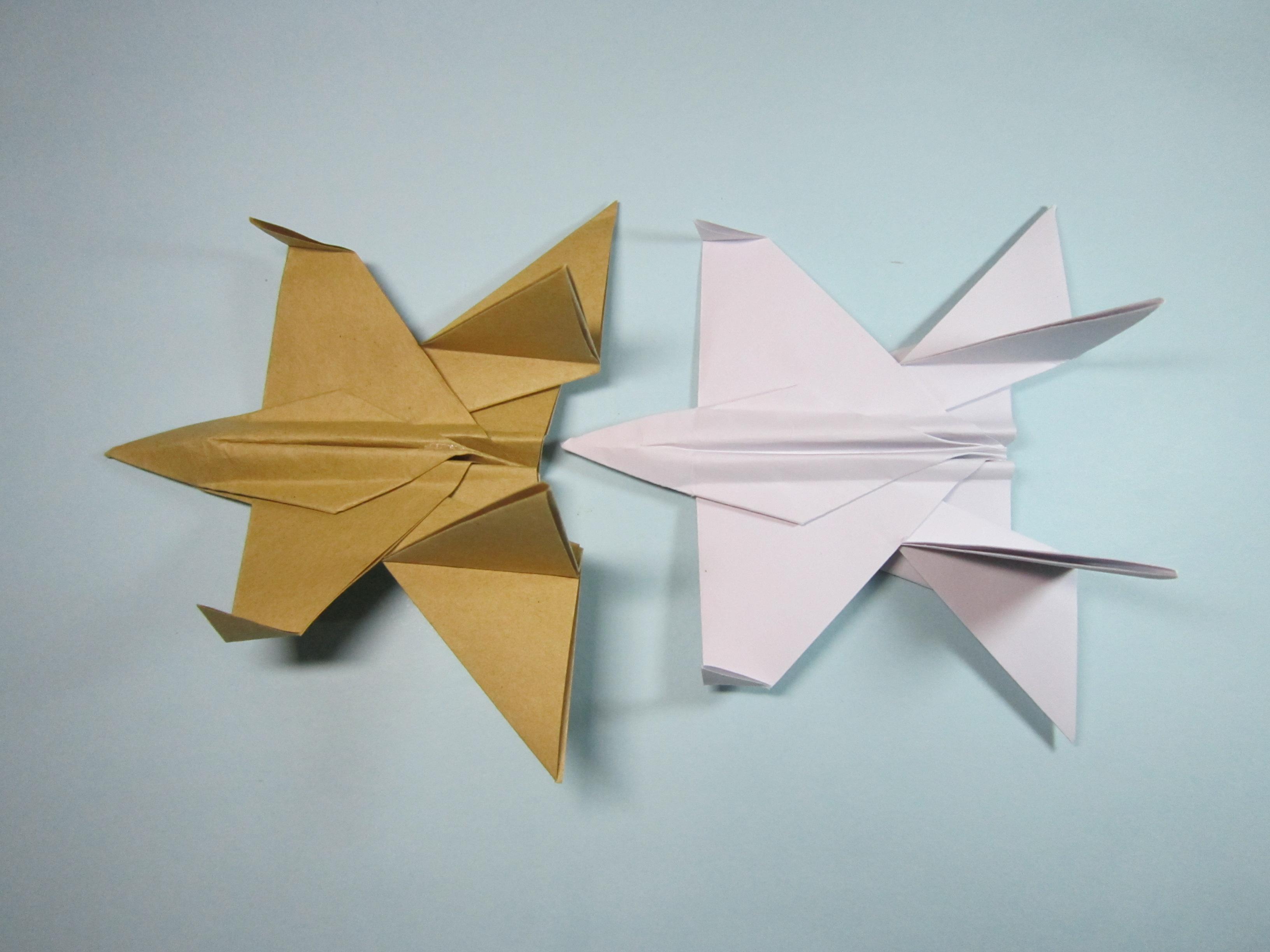 手工折纸飞机,5分钟一张a4纸折出高大上的战斗机-折纸大全,diy手工.