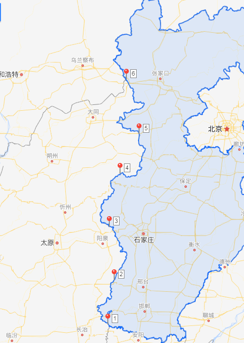 东靠河北省承德市,东南毗连北京市,南邻河北省保定市,西,西南与山西