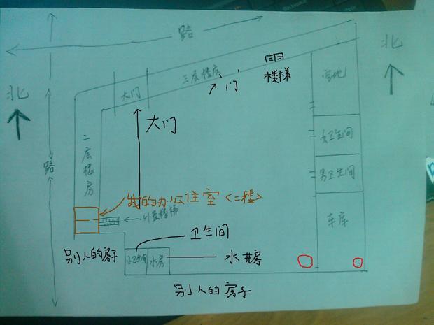 关于院内打井方位和风水的问题 附有图片