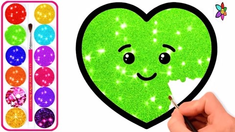 简笔画:五颜六色的爱心,超萌!快来跟我一起画吧!