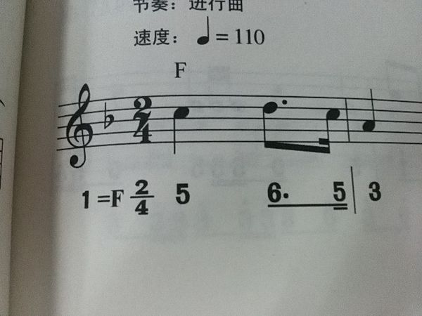 这个是f调吗,怎么数五线谱,为什么第一个音5是在第三间,1是在哪里呢