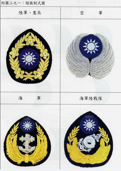 台湾现在的军帽上是什么标志