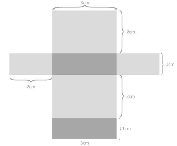 怎么画一个长4cm,宽1cm,高2cm的长方体展开图