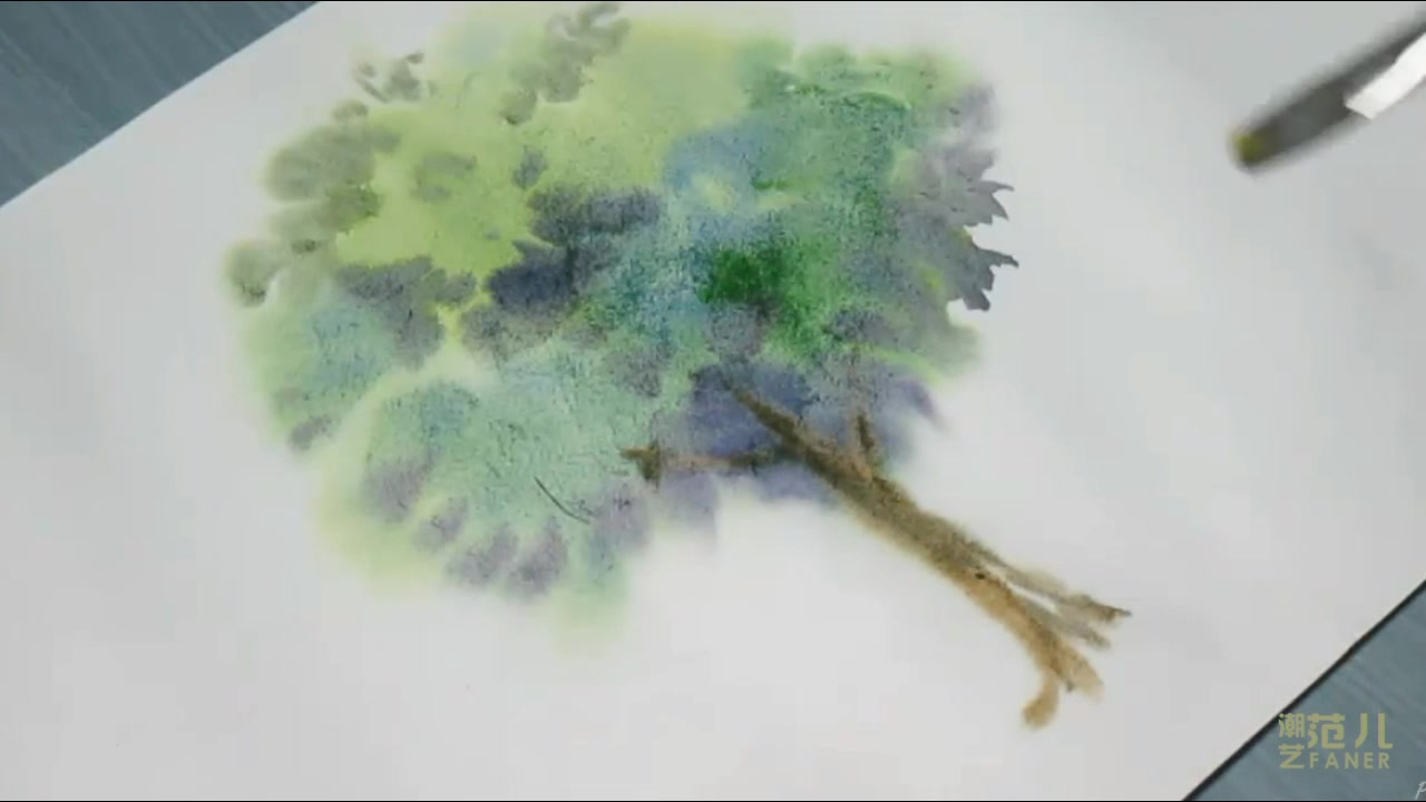 【手绘】如何用水彩画一棵树