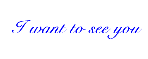 i want to see you艺术字体