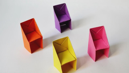 用纸做纸椅子 折纸椅子 折椅子简单 创意生活手工diy