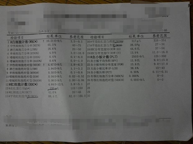 白细胞增多,口腔牙龈出血