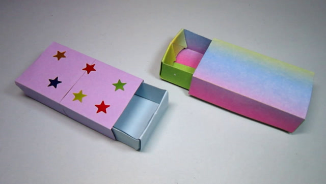 儿童 b>手工折纸教程 /b>,可以抽拉的 b>盒子 /b>折法,简单的收纳盒
