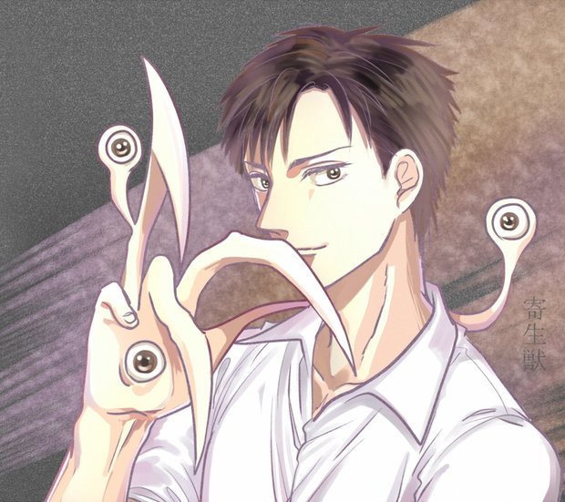 html 最佳回答 人物我不认识,但是那个手我觉得是十月新番的《寄生兽