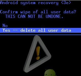 此方法恢复手机锁屏密码具有很大的风险,由于采用的是清除用户所有