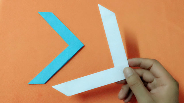 非常简单的折纸回旋镖,1张纸可以折2个,手工折纸视频