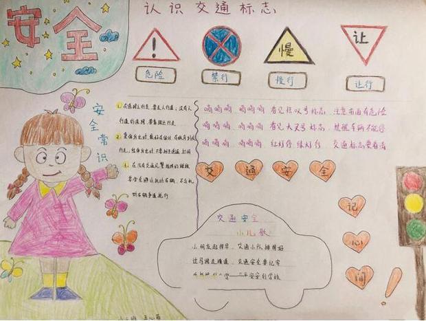 道路交通安全手抄报图片简单又漂亮