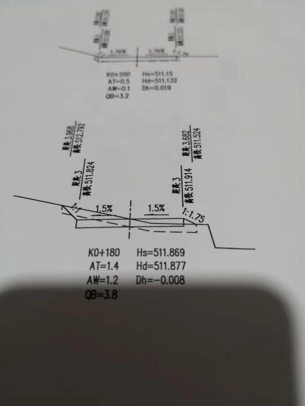 求问路基横断面图中的qb什么意思