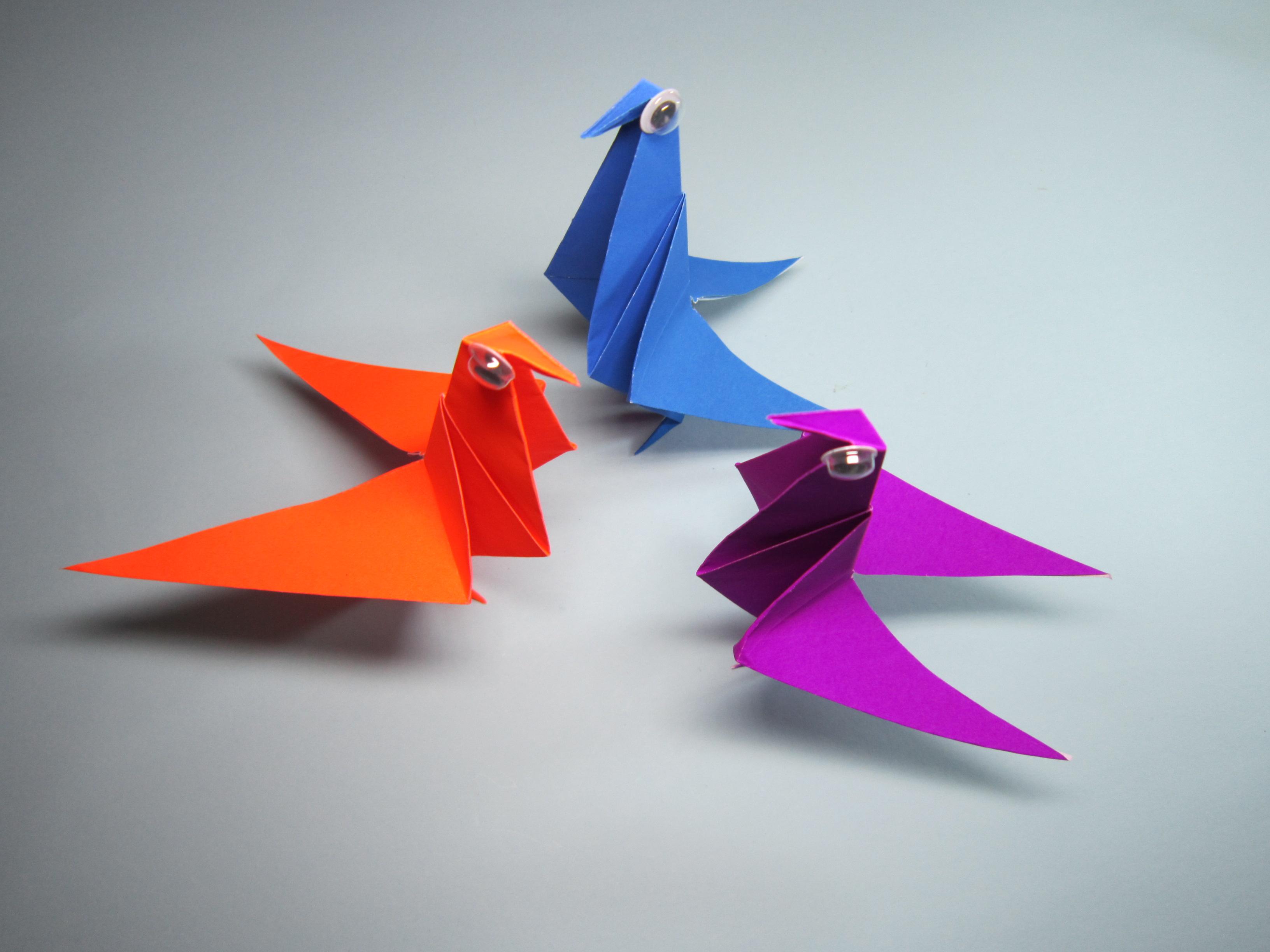 手把手教你折纸小鸟,简单又漂亮的小鸟3分钟就能学会-手工折纸.