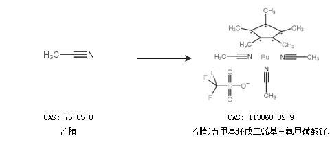 三(乙腈)五甲基环戊二烯基三氟甲磺酸钌(ii)的合成路线有哪些?