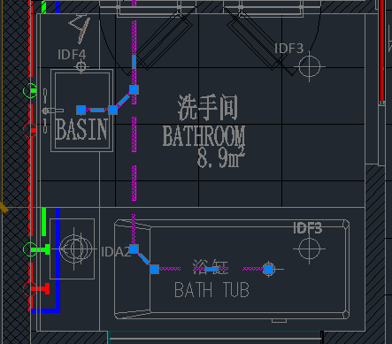 CAD模型空间中的线正常看不到,但选到,或cad图库v模型照明图片