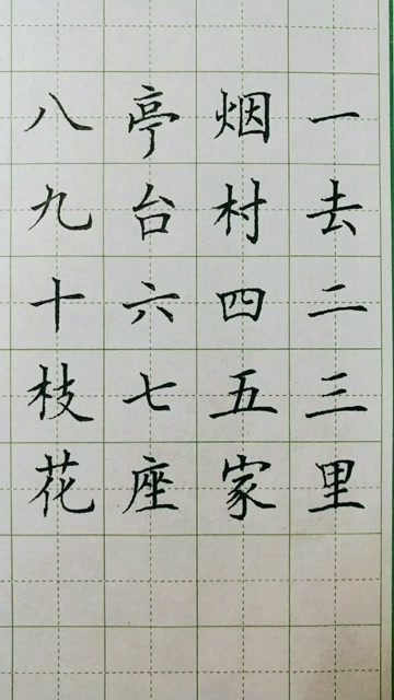 一去二三里,烟村四五家,亭台六七座,八九十枝花.