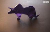 折纸大全恐龙折纸 三角龙 儿童diy手工折纸折法教程视频