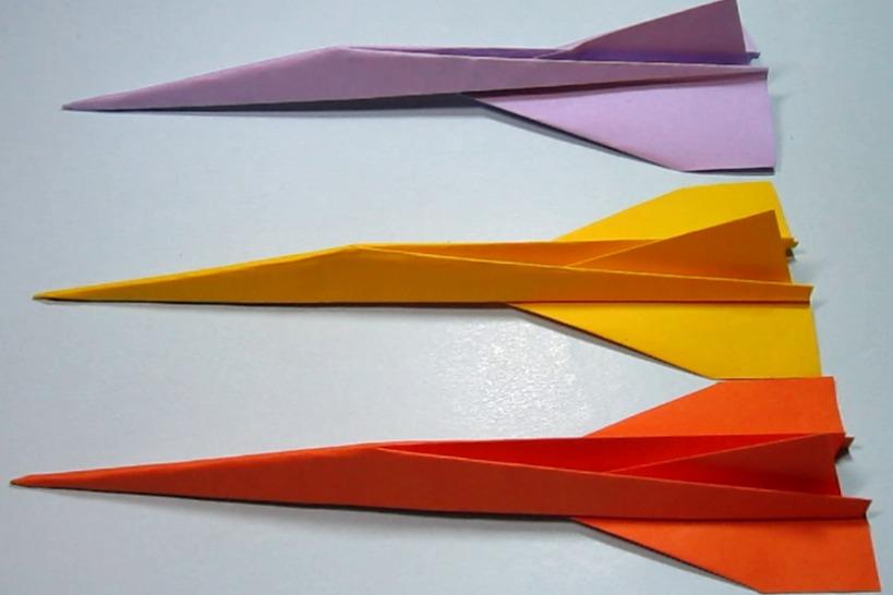 视频:简单的纸飞机折纸 4分钟学会折纸飞机中的战斗机