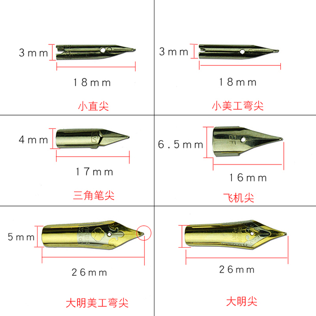 钢笔的直尖,包尖,美工尖是什么意思?分别适合什么情况