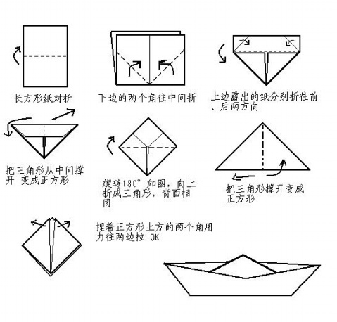 纸船有很多种折法,下面介绍下最常见的两种.