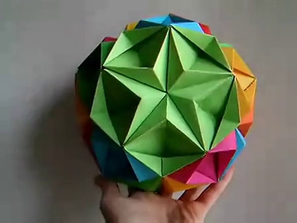 手工折纸-多面体 彩纸球 折纸大全